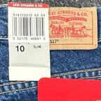 Levi's Vintage Y2K 517 Flare Jeans Girls Size 10 Slim Blue Denim NOS - take2supply