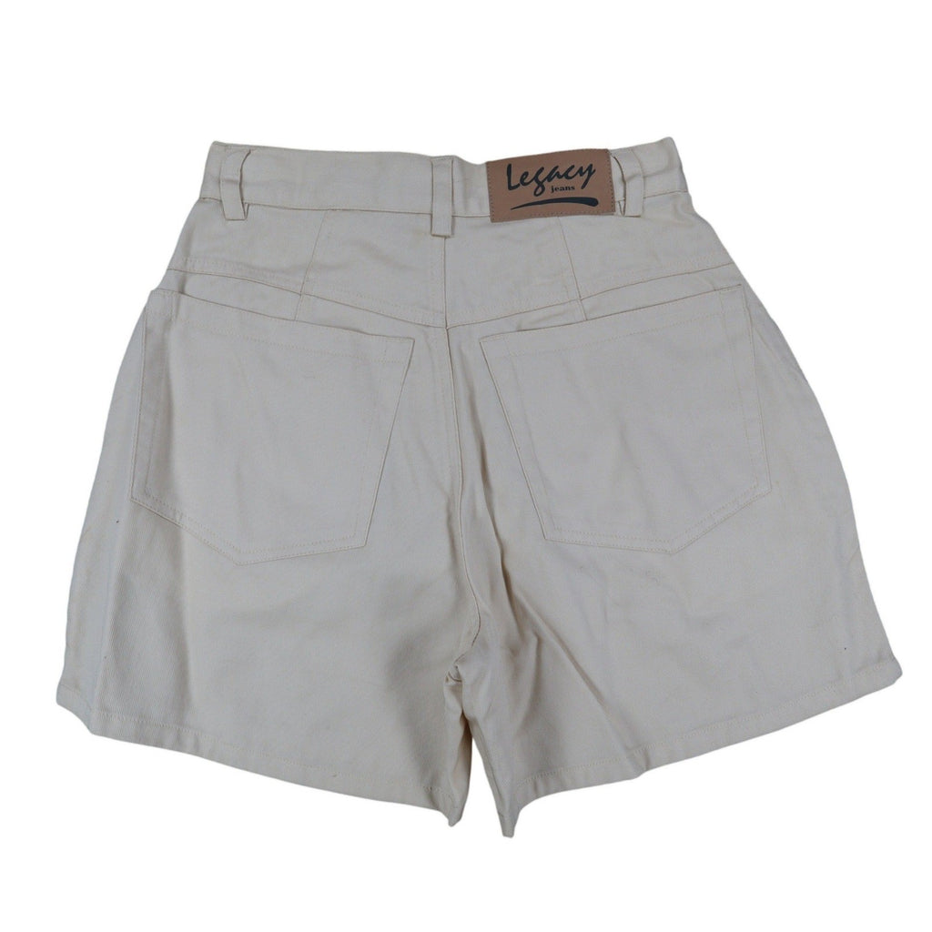 Legacy Jeans Pleated Shorts Womens 7 Vintage 90s Beige Cotton High Waisted NWT - take2supply
