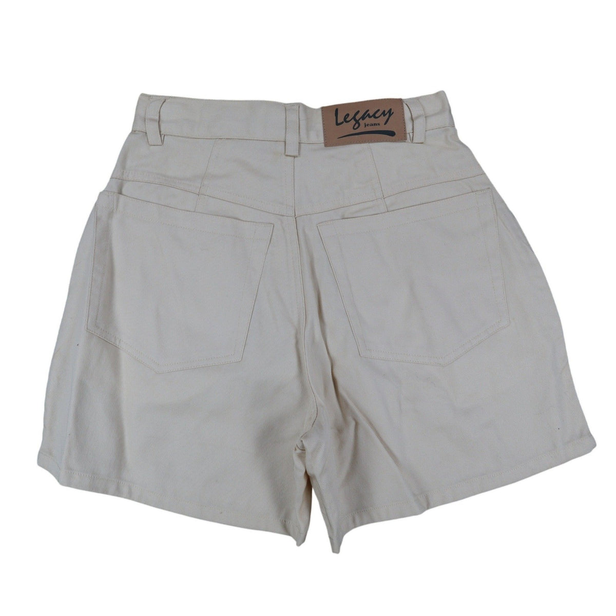 Legacy Jeans Pleated Shorts Womens 7 Vintage 90s Beige Cotton High Waisted NWT - take2supply