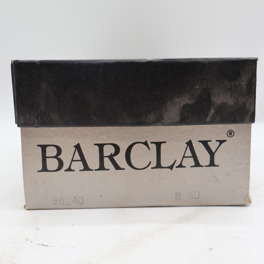 Barclay Oxford Dress Shoes Mens 12 D Vintage Black Leather U-Toe Deadstock 48011 - take2supply