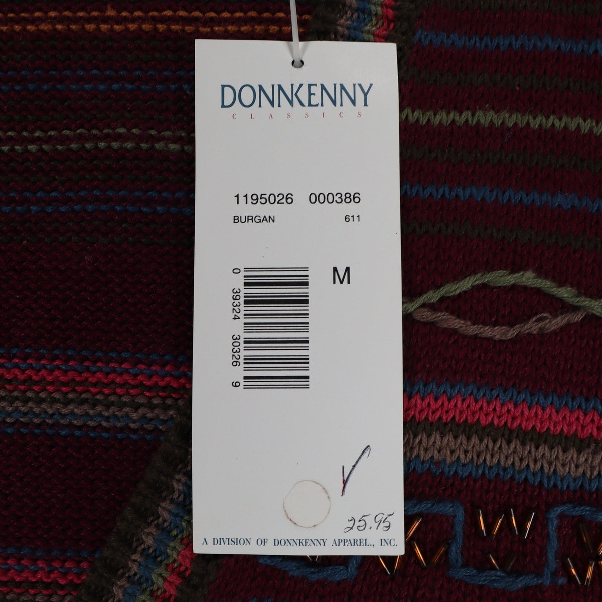 Donnkenny Sweater Vest Womens Medium Vintage 90s Burgundy Beaded Ramie Cotton - take2supply