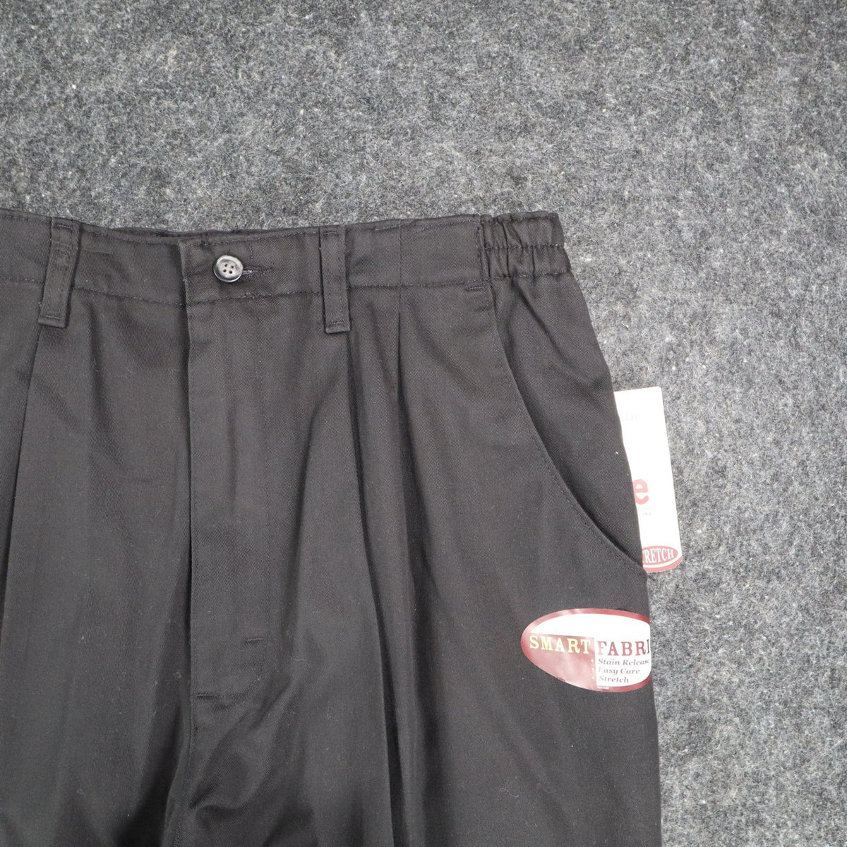 Lee Tapered Leg Pants Womens 16 L Black Side Elastic Stretch Pleated C864 - take2supply