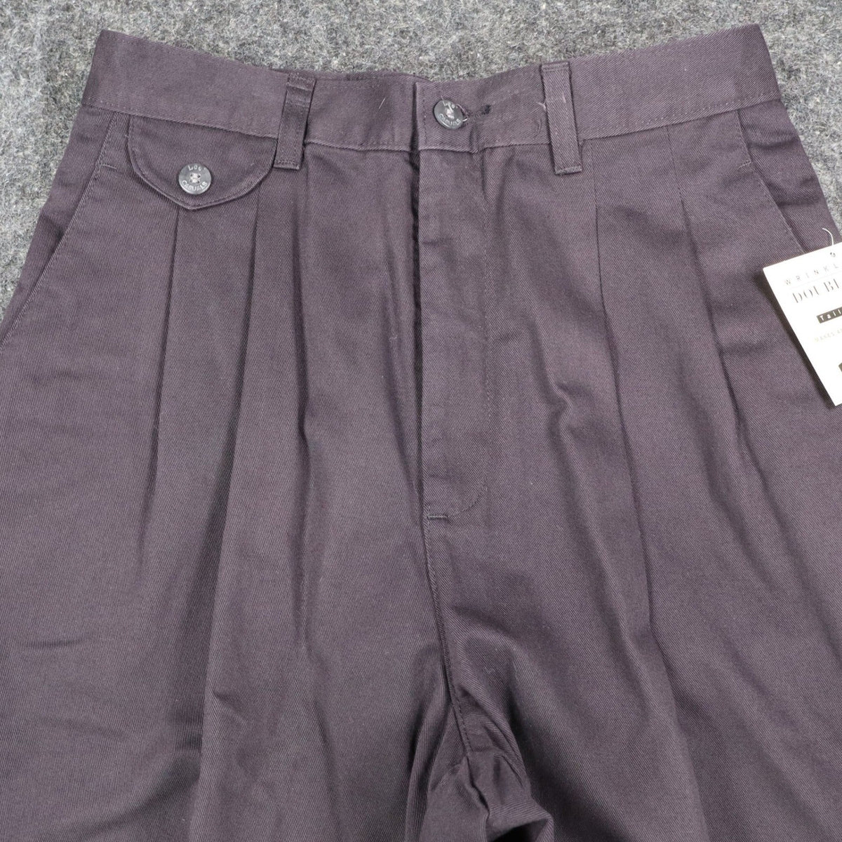Lee Casuals Pants Womens 8 Short Vintage 90s Purple Cotton Double Pleat Trousers - take2supply