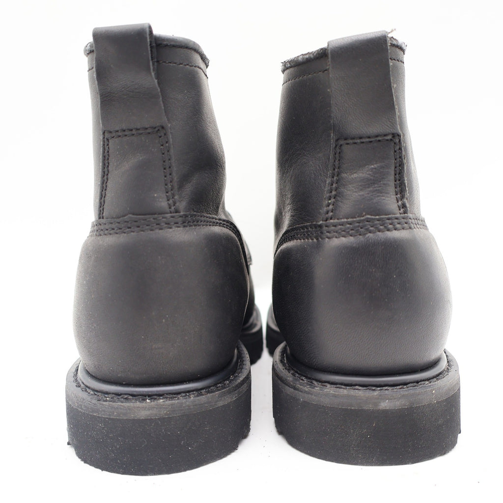 Double-H Western Packer Boots Womens 6.5 M Y2K Black Leather Lace Up Kiltie 9346 - take2supply