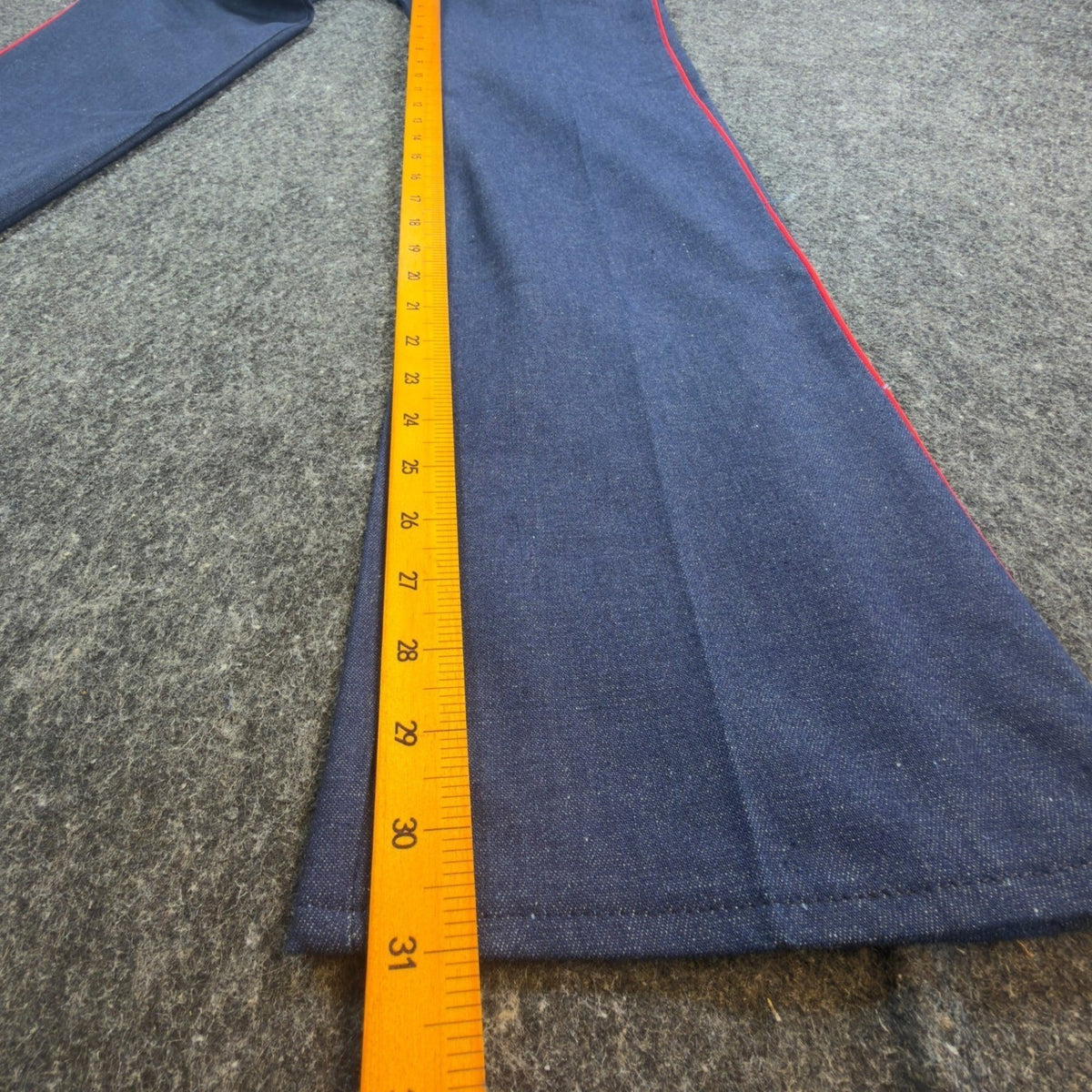 Maverick Vintage 80s Pants Girls 14 Blue Track Piping USA Made NOS NWT 24.5x30 - take2supply