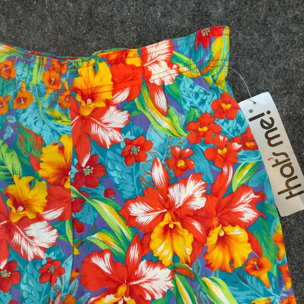 Vintage That's Me Shorts Womens 5/6 90s Hawaiian Tropical Floral Cotton NWT - take2supply
