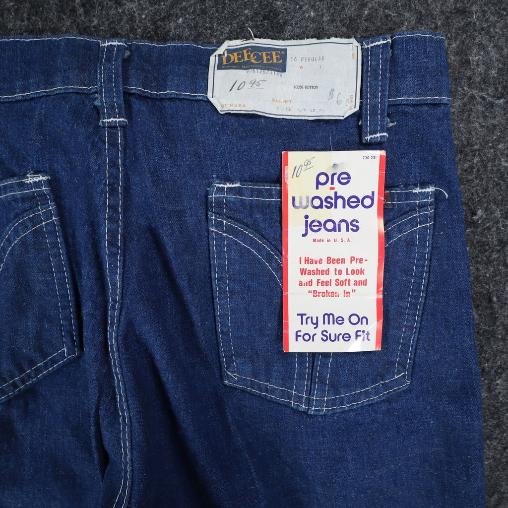 Dee Cee Rappers Jeans 16 Regular Vintage Blue Denim Straight Leg Made in USA NWT - take2supply