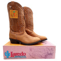 Laredo Western Cowboy Boots Mens 10 EW Leather Walnut Deertan 68372 NWT Box - take2supply