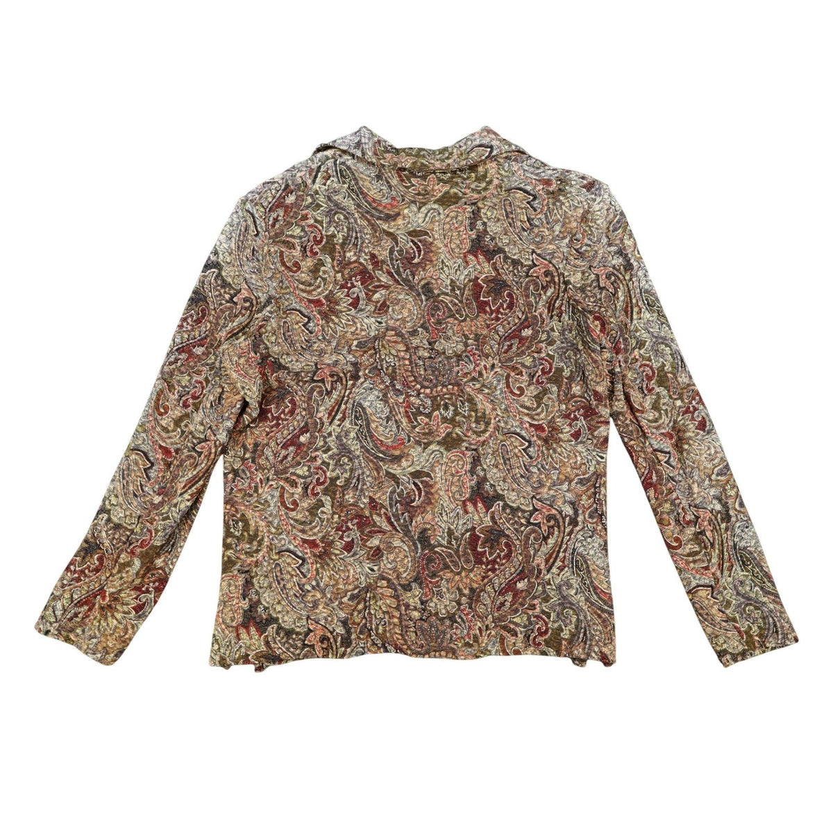 N Touch Paisley Blazer Womens Size S Brown Multi Metallic Single Button NWT - take2supply