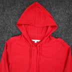 Erin London Womens L Red Cotton Hooded Tunic Top 3/4 Sleeve NWT - take2supply