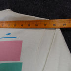 Buffalo Shirts Henley Shirt Medium Vintage 90s Skier Graphic Long Sleeve Cream - take2supply