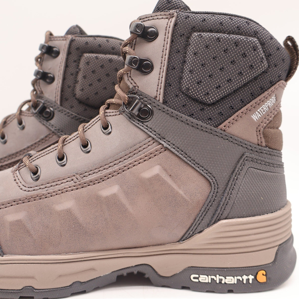 Carhartt Force Work Boots Mens 8.5 Brown Waterproof Leather Soft Toe CMA6046 NEW - take2supply
