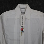 Shirtworks Christmas Shirt Womens S White Embroidered NWT NOS - take2supply