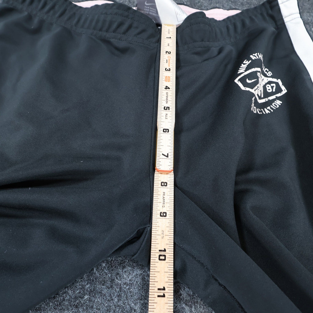 Nike Track Pants Girls M Black Excellent Side Stripe Athletics Logo - take2supply