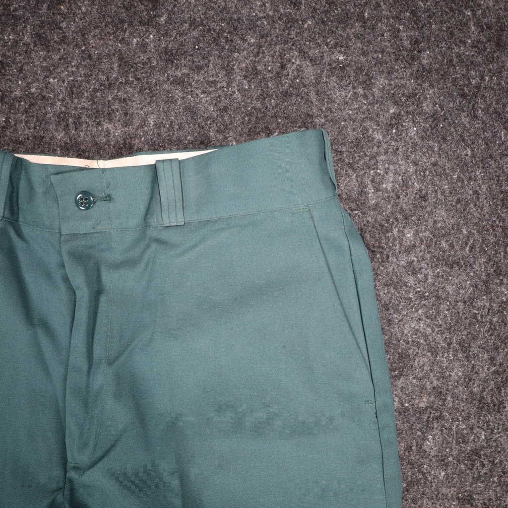 Montgomery Ward Vintage Work Pants 33x28 Deadstock Spruce Green USA 70s 4497 - take2supply
