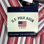 US Polo Assn Striped Button Down Shirt Mens XL Red White Cotton NWT - take2supply