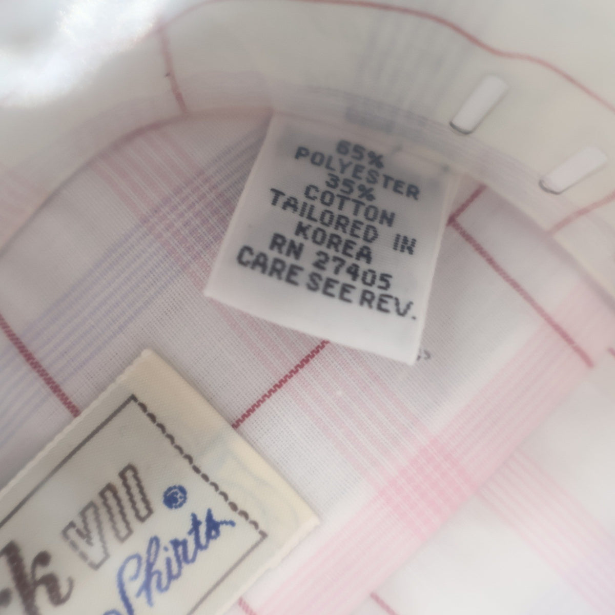 Mark VII Tailored Dress Shirt Mens 16 32/33 Vintage Plaid White Red Blue NOS - take2supply