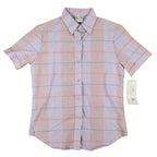 Jenny B Collection Plaid Shirt Womens 9/10 Vintage 80s Pink Pastel Short Sleeve - take2supply