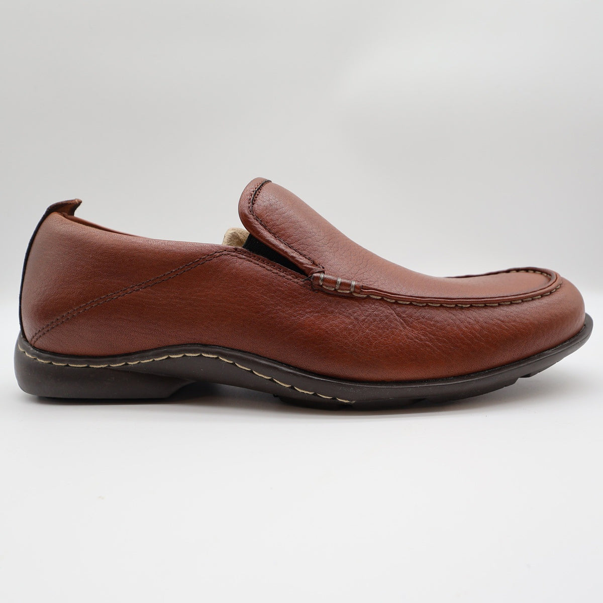 Hush Puppies GT Mens 10.5 M Red Brown Leather Slip On Loafers H12466 Shoes - take2supply