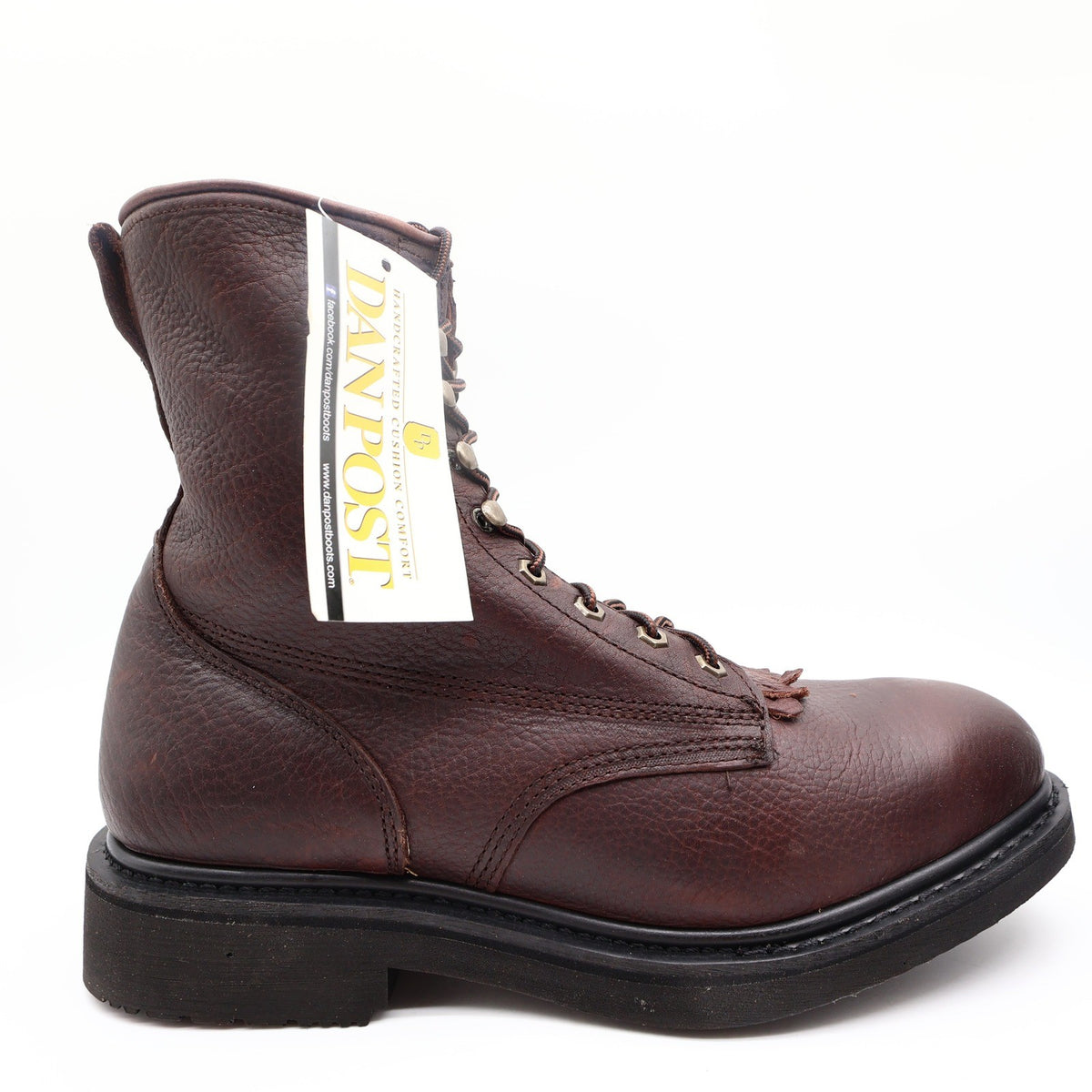 Dan Post Lace Up Boots Mens 13D Brown Oily Leather Kiltie DP69612 New With Tags - take2supply