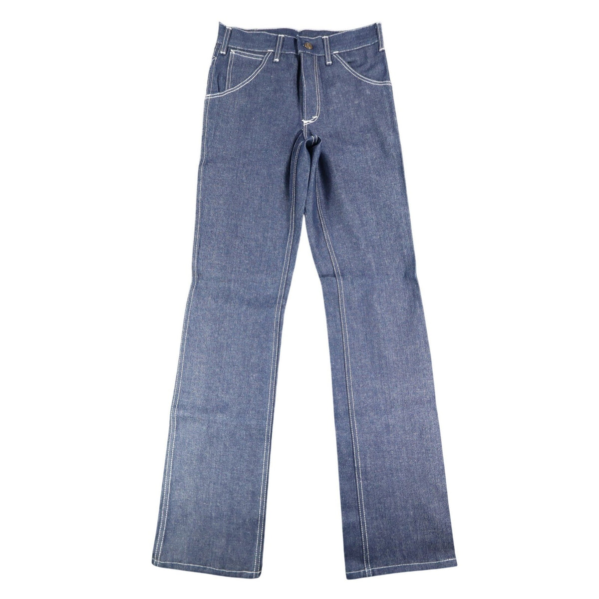 Key Jeans Vintage Womens 27 L Blue Red Embroidered Flare Jeans NWT - take2supply