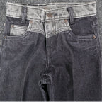 Levis Tapered Leg Jeans Womens 9 VTG 90s Black Reverse Silhouette Striped Denim - take2supply