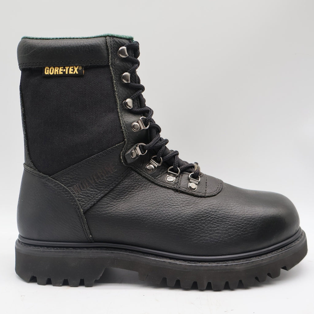 Wolverine Big Horn Boots Mens 8.5 W Vintage Y2K Black Leather Gore-Tex 03851 NEW - take2supply