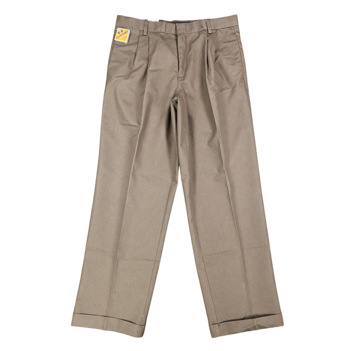Dockers Khaki Pants Mens 33x30 Brown Pleated Cuffed Stain Defender Classic Fit - take2supply
