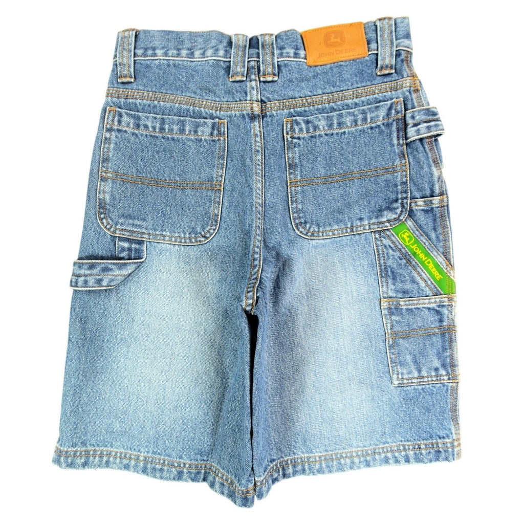 John Deere Y2K Carpenter Denim Shorts Boys 12 Stone Wash Cotton NWT Deadstock - take2supply