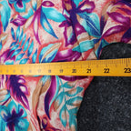 Xtrovert by Donnkenny Blouse Womens Medium Vintage 90s Rayon Tropical Floral USA - take2supply