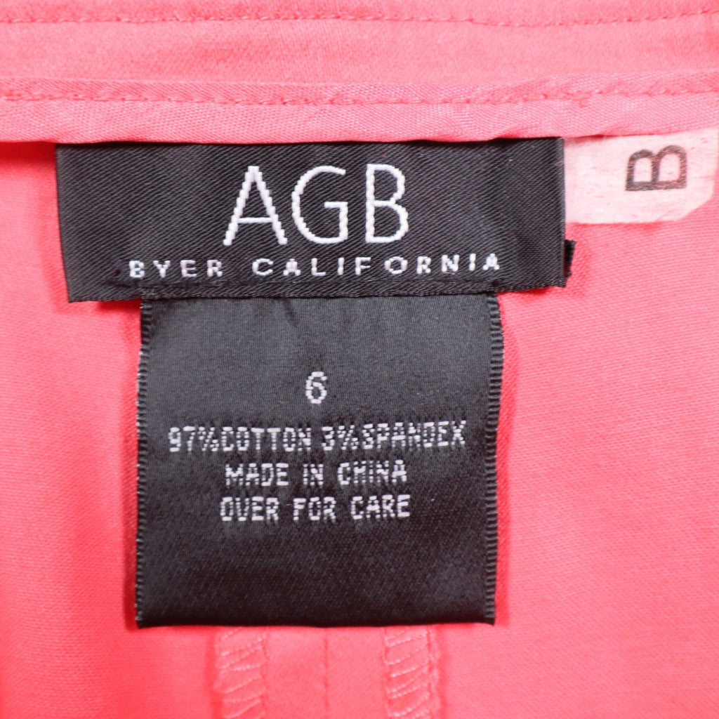 AGB Byer California Capri Pants Womens 6 Coral Cuffed Stretch NWT Deadstock - take2supply