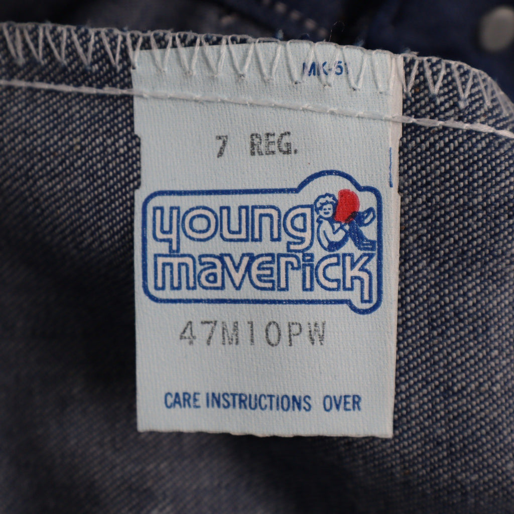 Vintage Young Maverick Boys Jeans 7 Regular Blue Straight Leg USA NWT - take2supply