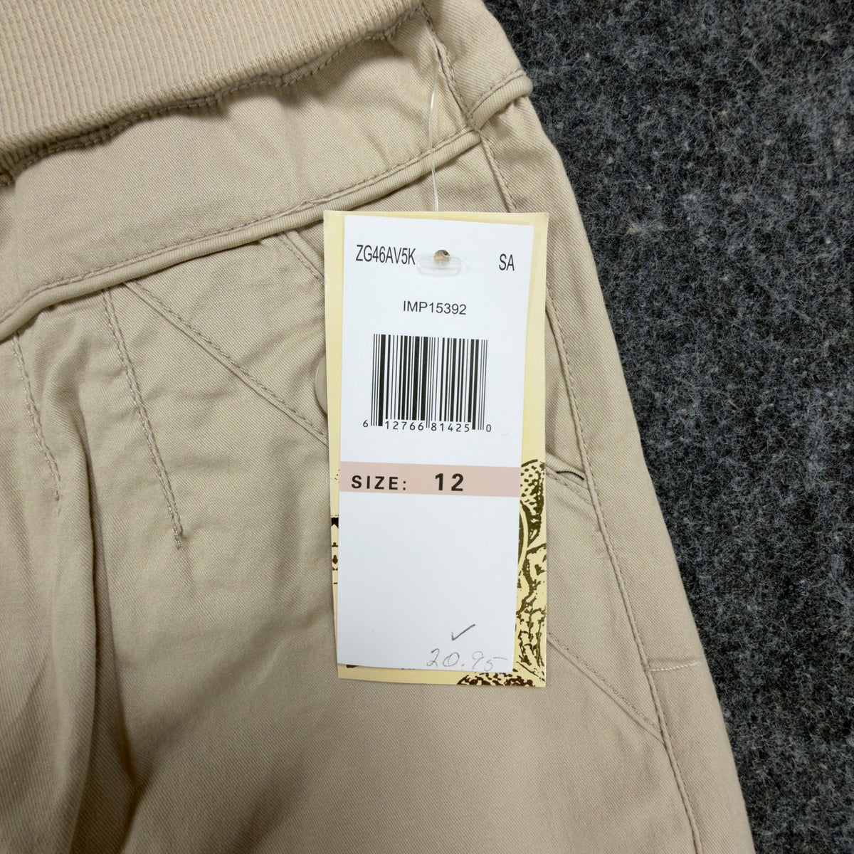 Jolt Y2K Bermuda Shorts Girls 12 Khaki Tan Cotton Stretch NWT New - take2supply