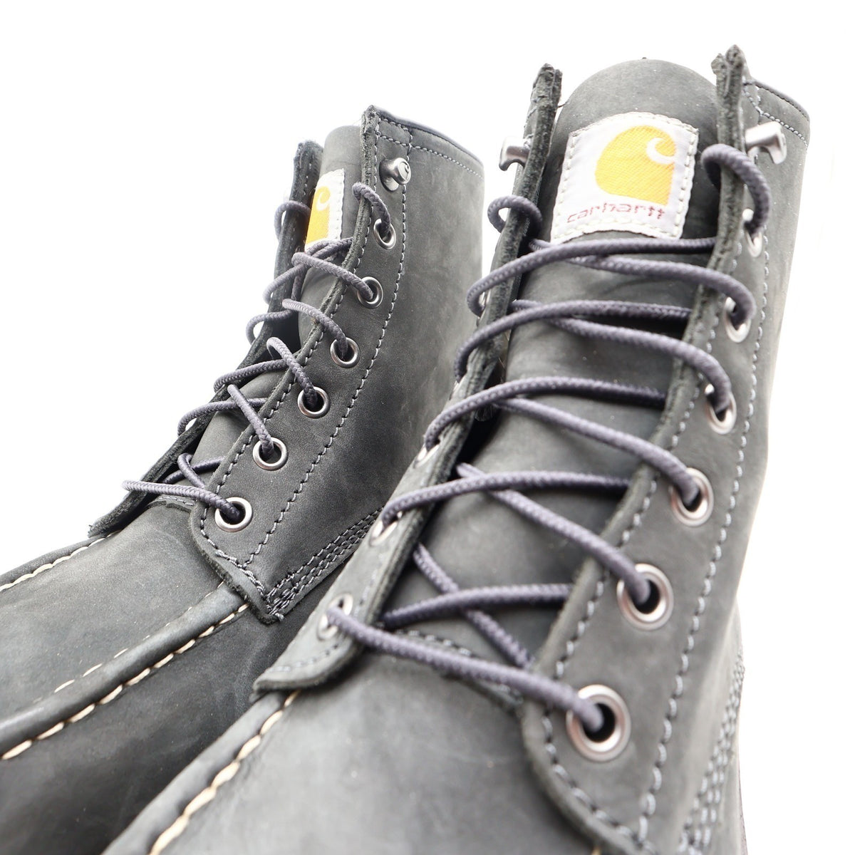 Carhartt Moc Toe Wedge Boot Women 9 Black Leather Work Boots FW6027-W New - take2supply
