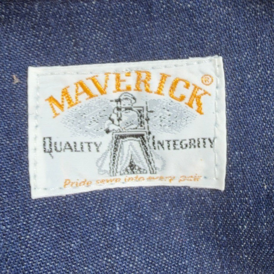 Young Maverick Vintage 80s Jeans Girls 10 Blue Cotton Red Piping NWT NOS USA - take2supply