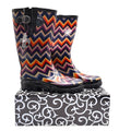 Blazin Roxx Chandra Rain Boots Womens 9 NWT Chevron Multicolor Rubber Waterproof - take2supply
