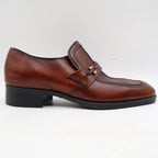 Fortune Loafers Mens 10 Vintage Brown Leather Moc Toe Bit Dress Shoes Deadstock - take2supply