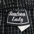 Southern Lady Pants Womens XL Black White Grid Check Elastic Waist NWT NOS - take2supply