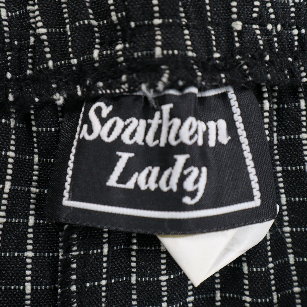 Southern Lady Pants Womens XL Black White Grid Check Elastic Waist NWT NOS - take2supply