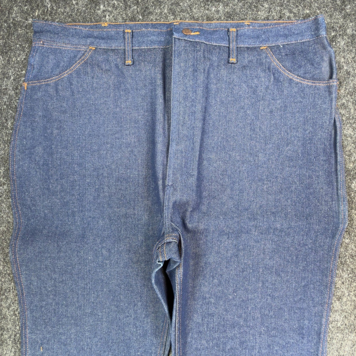 Wrangler Vintage 80s Bootcut Jeans Mens 44x32 Blue Cotton USA Made NOS NWT - take2supply