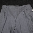 Southern Lady Pants Womens 14 Navy White Gingham Cotton Stretch Side Zip NWT NOS - take2supply