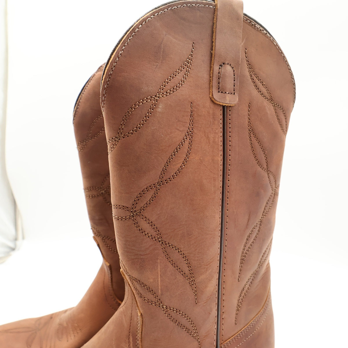 Laredo Western Boots Mens 8.5 D Tan Leather Cowboy Roping 28-1805 NWT - take2supply