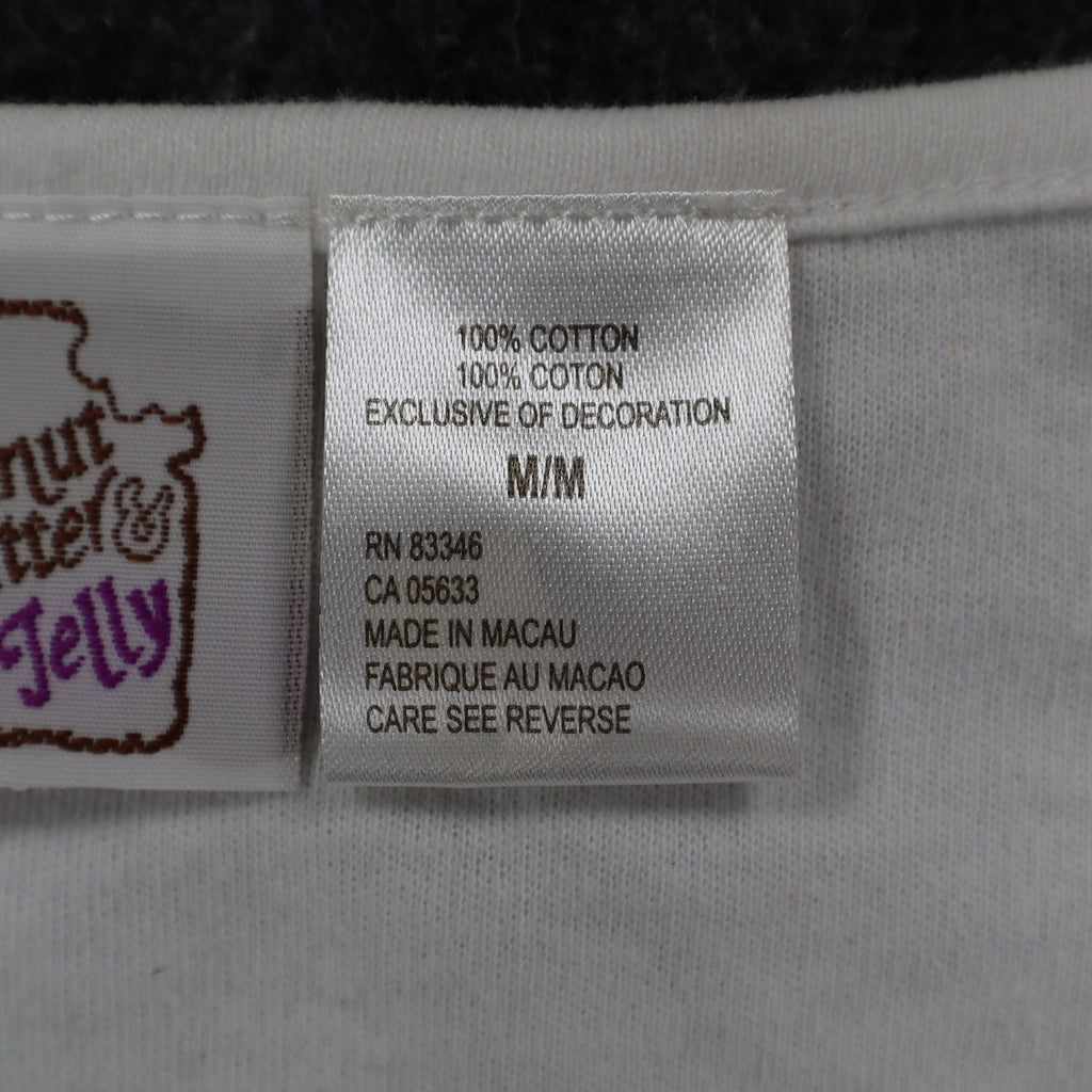 Peanut Butter & Jelly Shirt Womens Medium White Holiday Christmas Sleigh Beaded - take2supply