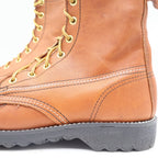 Tuff-Welt Work Boots Mens 7 Vintage Brown Full Grain Leather Moc Toe USA 332 - take2supply