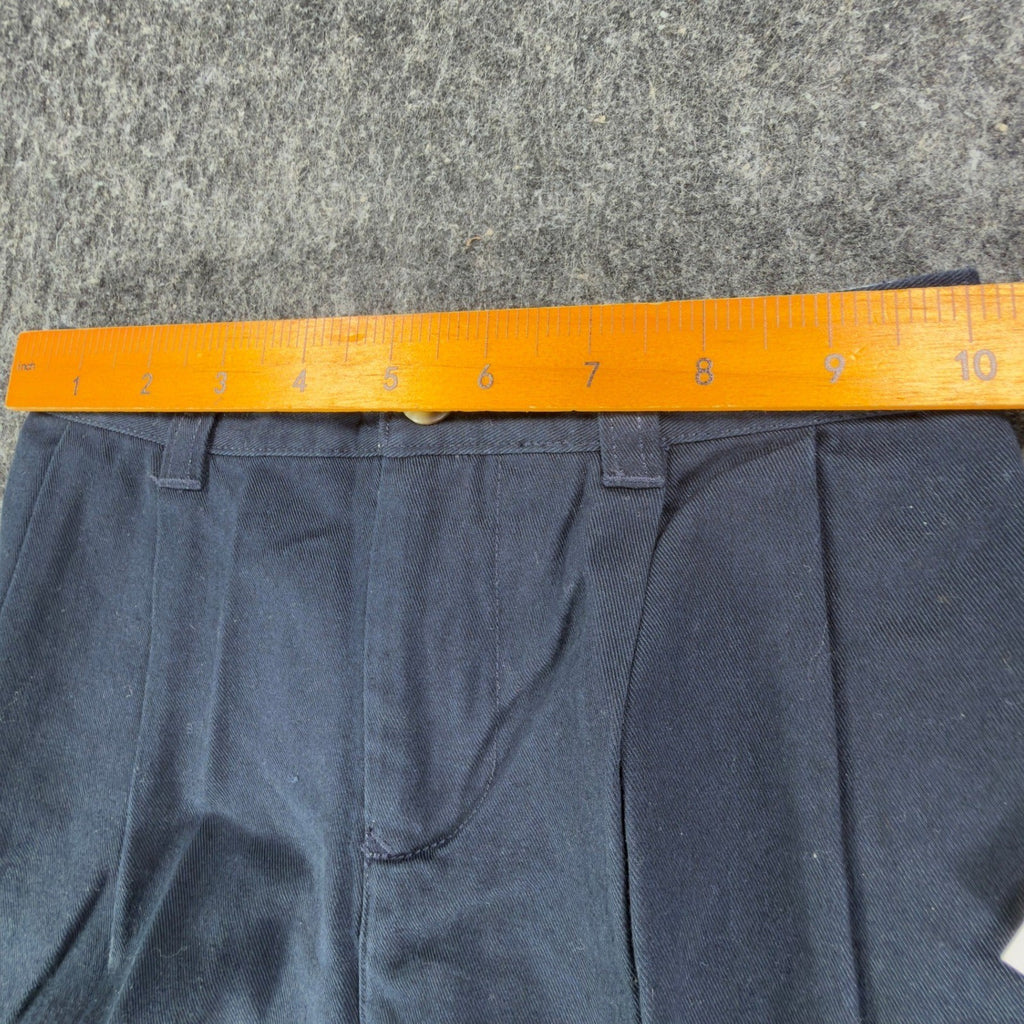 Tommy Hilfiger Y2K Pleated Chino Shorts Boys 5 Navy Blue Cotton NWT Deadstock - take2supply