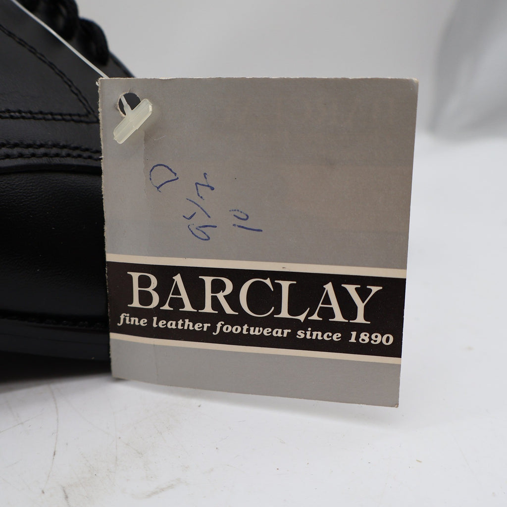 Barclay Oxford Dress Shoes Mens 10.5 D Vintage Black Leather USA Made Deadstock - take2supply