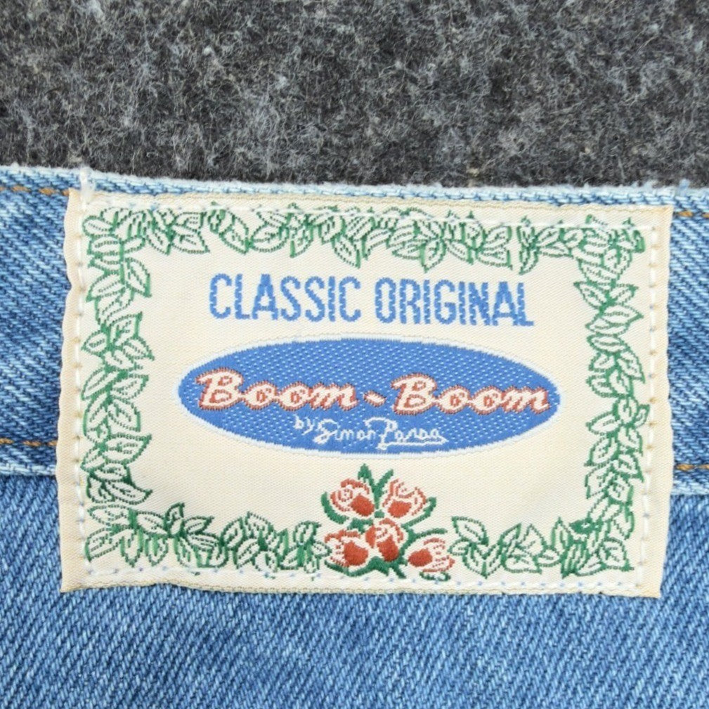 Boom Boom Vintage 90s Denim Shorts Womens 11/12 Blue Cotton NWT - take2supply