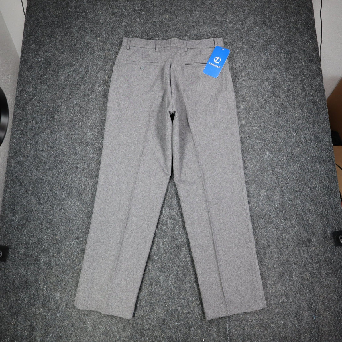 Levi Strauss Action Slacks Mens 33x30 Vintage 2000s Grey Flat Front Dress Pants - take2supply
