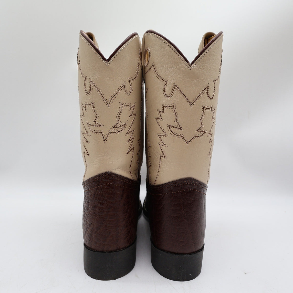 Acme Vintage Style Roper Boots Kids 3.5 Brown Bullhide Leather New NWT - take2supply