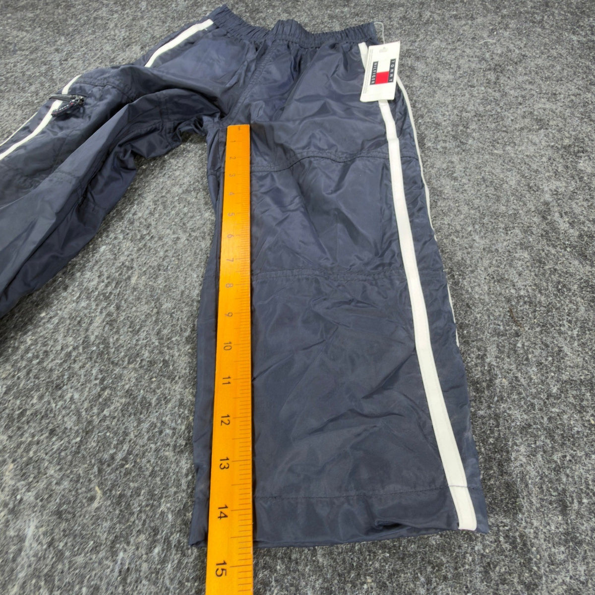 Tommy Hilfiger Y2K Windbreaker Track Pants Kids 4 Navy Blue Nylon NWT Vintage - take2supply